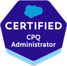Salesforce Certified CPQ Administrator badge