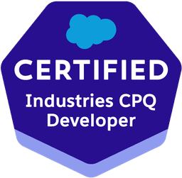Salesforce Certified Industries CPQ Developer badge